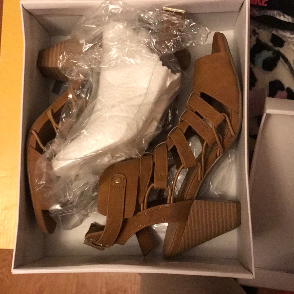 Tan Strappy Heels